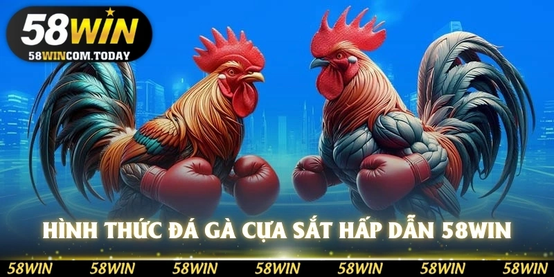 Hình thức đá gà 58WIN cựa sắt kịch tính, hấp dẫn